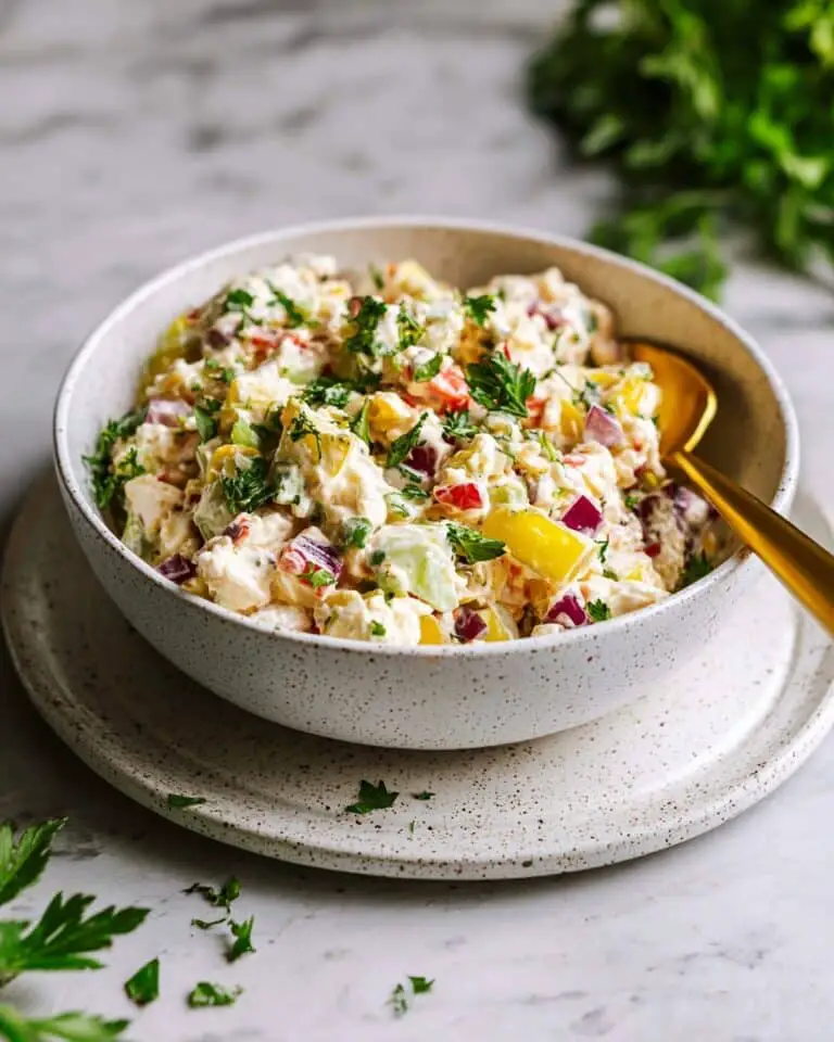 Creamy Mediterranean Chicken Salad (No-Mayo) Recipe