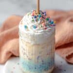 Birthday Cake Vegan Overnight Oats with Sprinkles and White Chocolate Recipe
