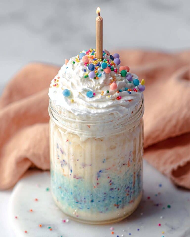 Birthday Cake Vegan Overnight Oats with Sprinkles and White Chocolate Recipe