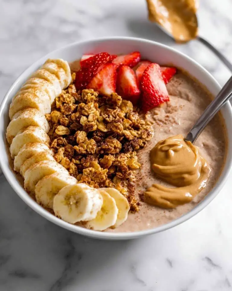 Chocolate Protein Yogurt Bowl with Peanut Butter and Toppings Recipe