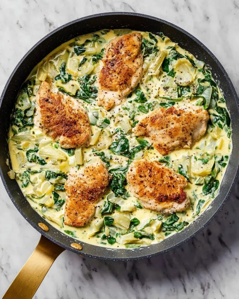 Spinach Artichoke Chicken Skillet Recipe
