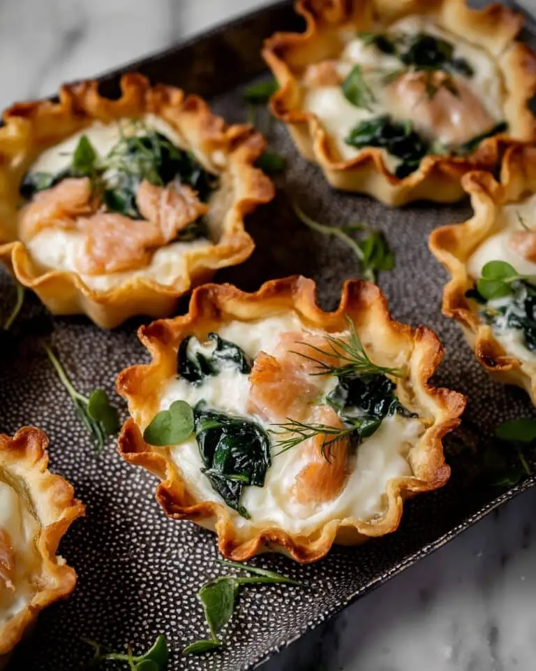 Smoked Salmon and Spinach Phyllo Cups Recipe