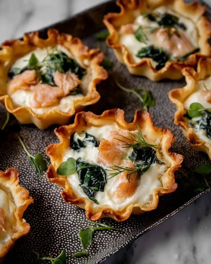 Smoked Salmon and Spinach Phyllo Cups Recipe