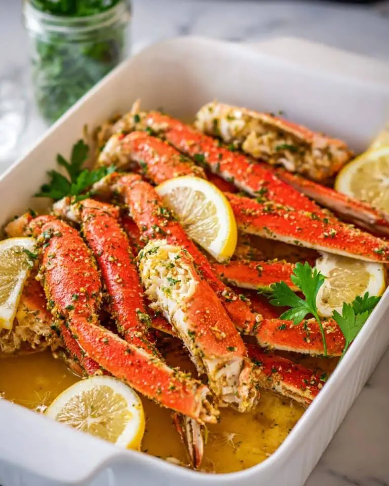 Easy Baked Snow Crab Legs with Garlic Butter Sauce Recipe