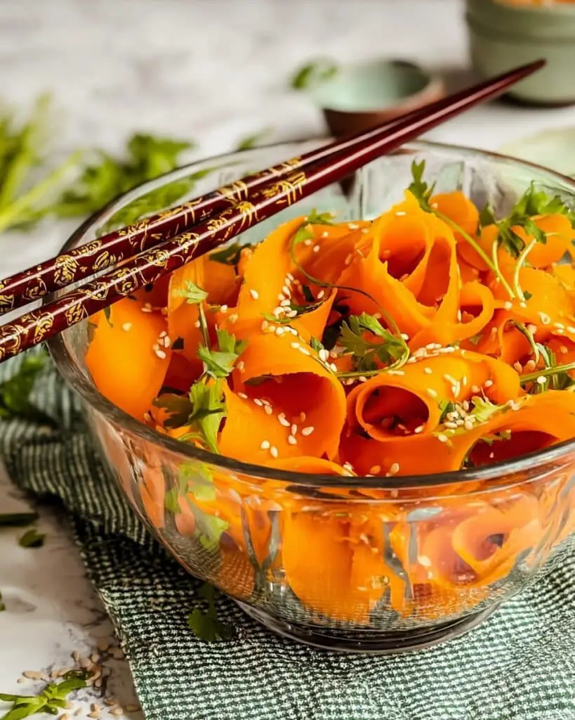 Balancing Raw Carrot Ribbon Salad (Edible Skincare) Recipe