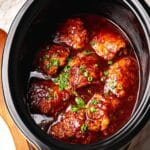 Slow Cooker Chicken Thighs in Apricot Glaze Recipe