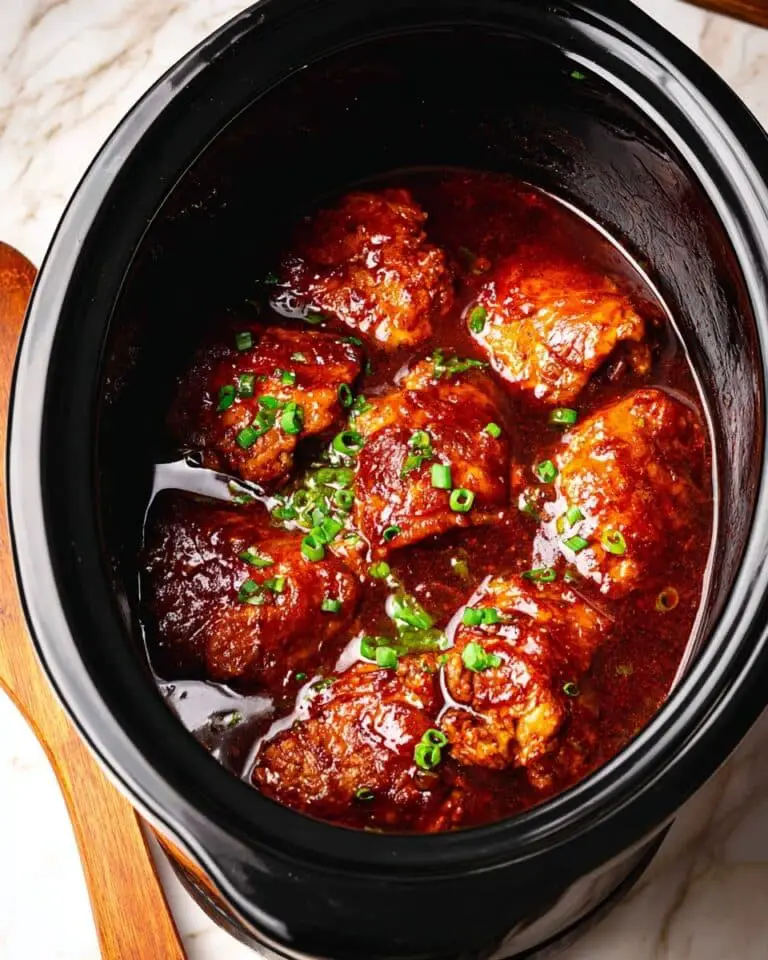 Slow Cooker Chicken Thighs in Apricot Glaze Recipe
