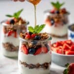 Greek Yogurt Parfait with Berries, Granola, and Honey Recipe