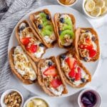 Pancake Tacos with Fresh Fruit and Nut Toppings Recipe