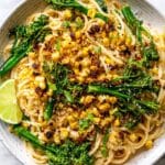 Miso Noodles with Charred Corn and Broccoli Recipe