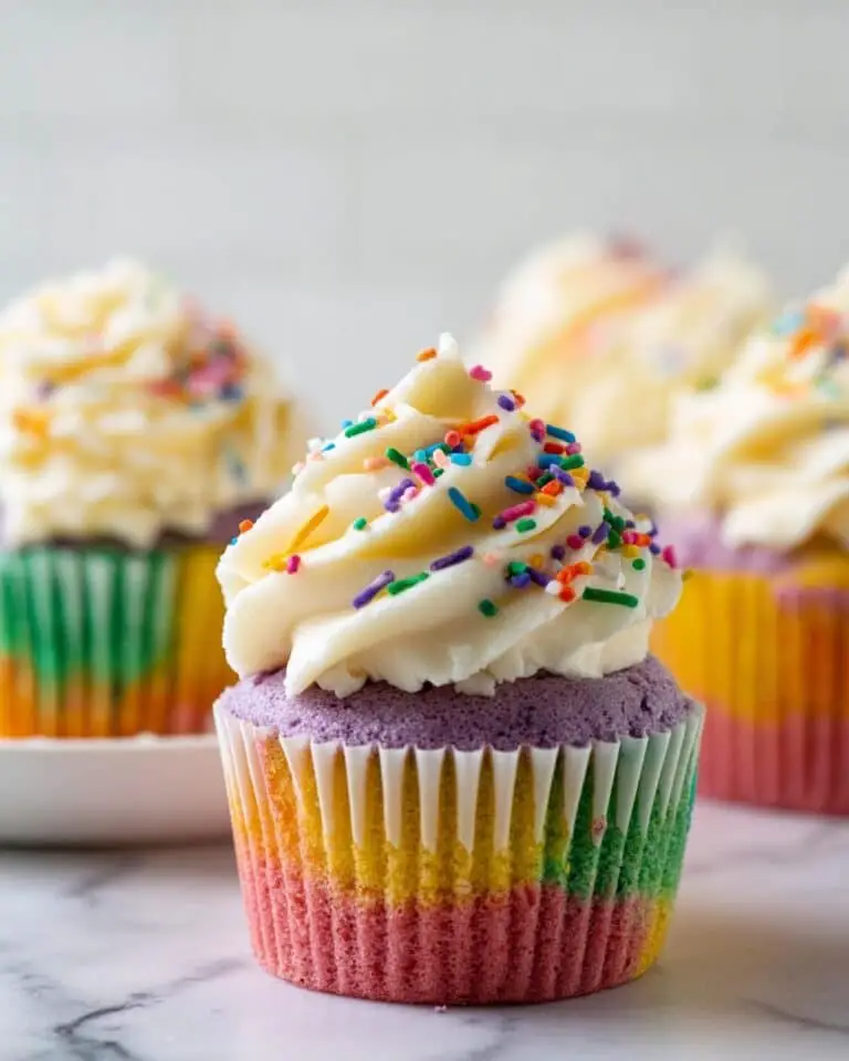 Tie Dye Rainbow Cupcakes Recipe
