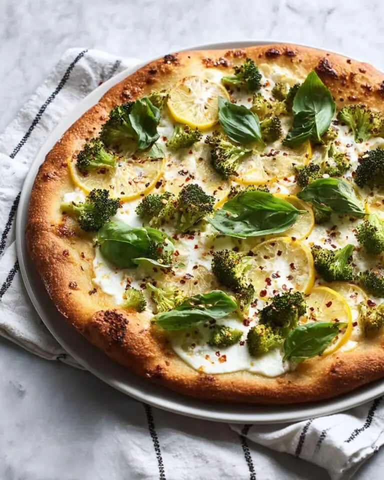Lemon Roasted Broccoli Pizza Recipe