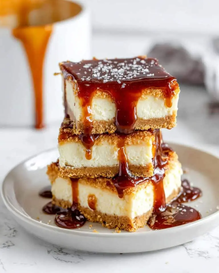 Salted Caramel Cheesecake Bars Recipe