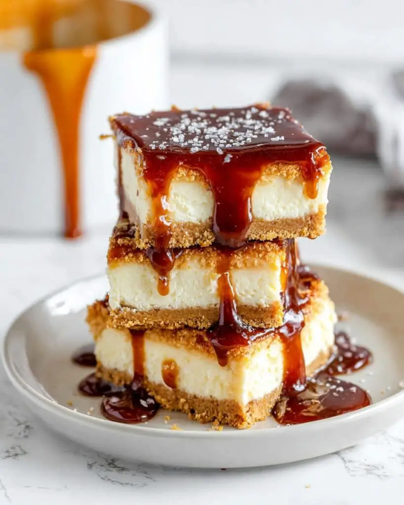 Salted Caramel Cheesecake Bars Recipe