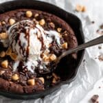 Small Batch Peanut Butter Brownie Skillet Recipe