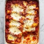 Cheesy Manicotti Bake with Marinara and Fresh Mozzarella Recipe