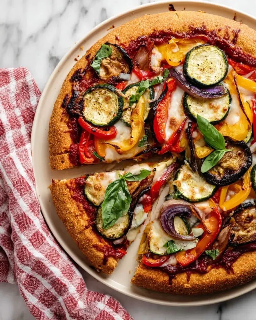 Roasted Vegetable Whole Wheat Pizza Recipe