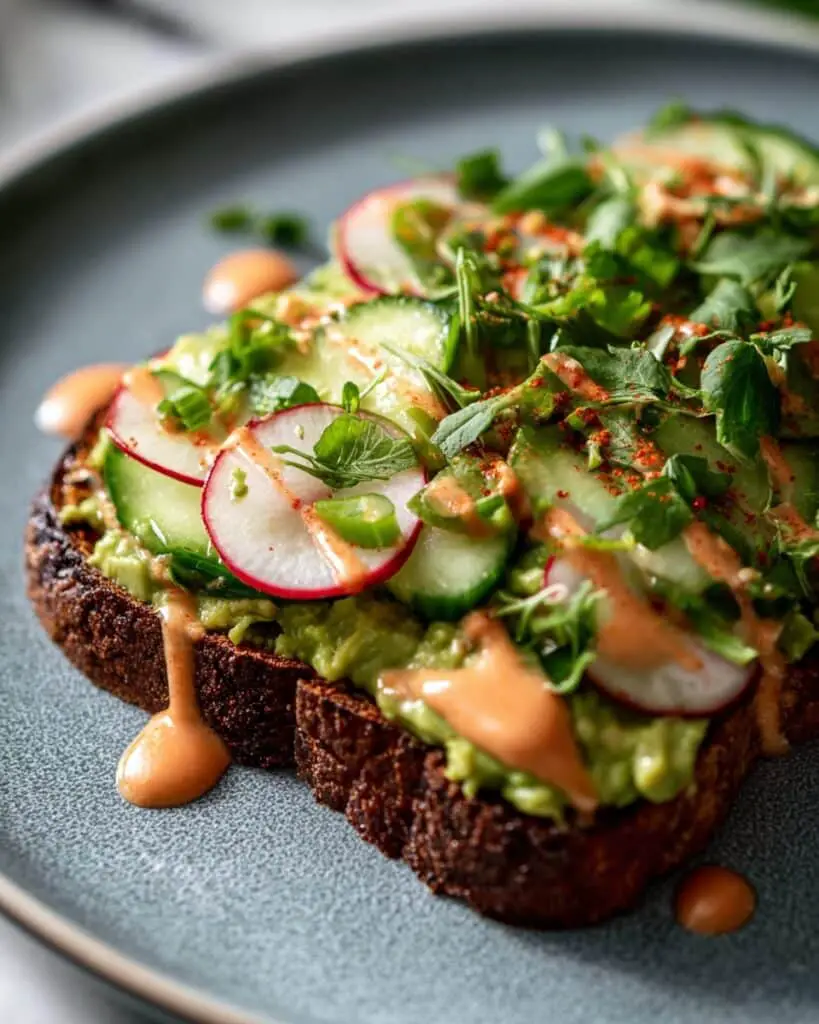 The Best Avocado Toast with Sriracha Aioli Recipe