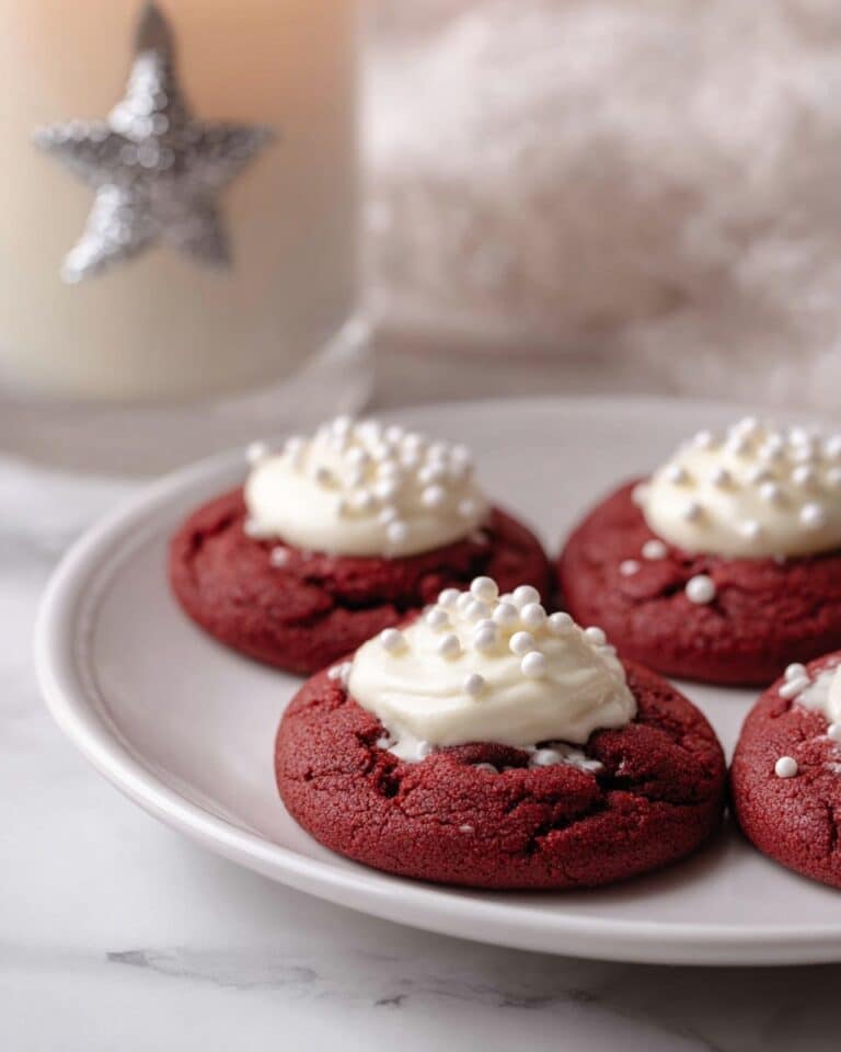Red Velvet Thumbprint Cookies with Cream Cheese Filling Recipe