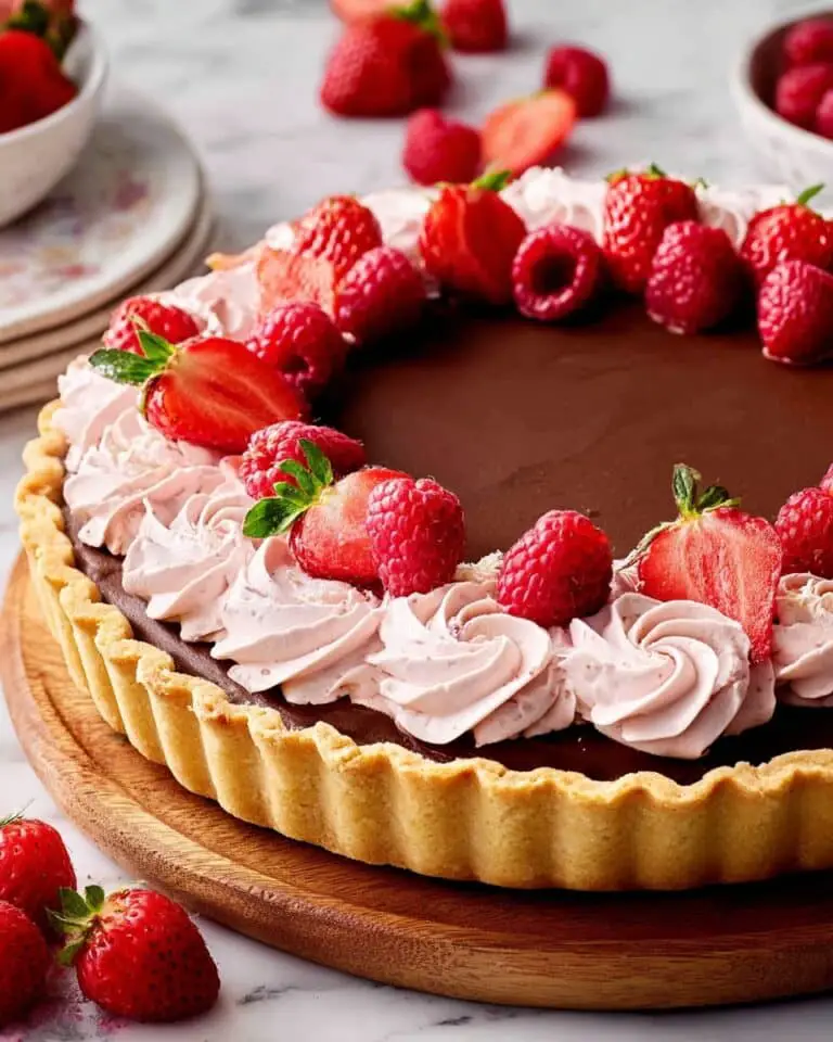 Ganache Tart with Berry Whipped Cream Recipe
