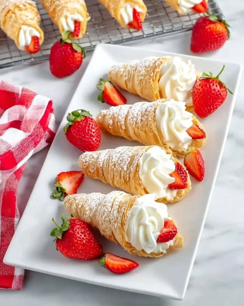 Puff Pastry Cream Horns Recipe