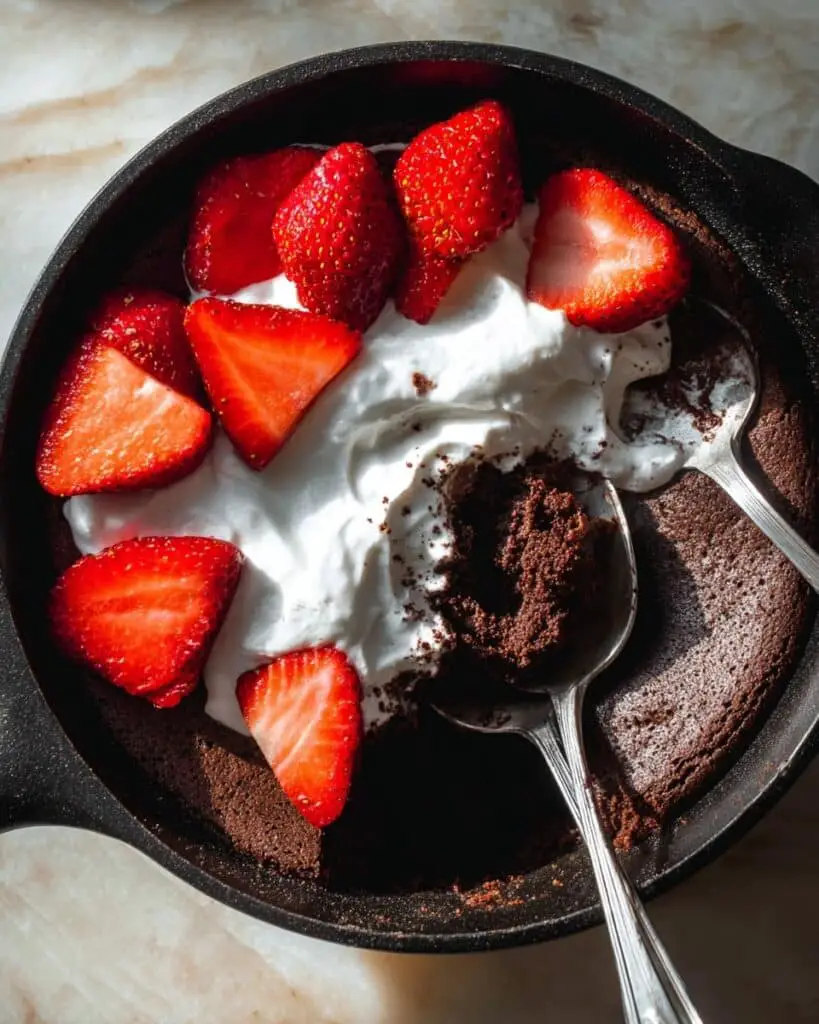Chocolate SunButter Cast Iron Skillet Cake Recipe
