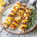 Lemon-Rosemary Grilled Salmon Skewers Recipe
