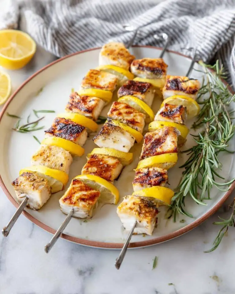 Lemon-Rosemary Grilled Salmon Skewers Recipe