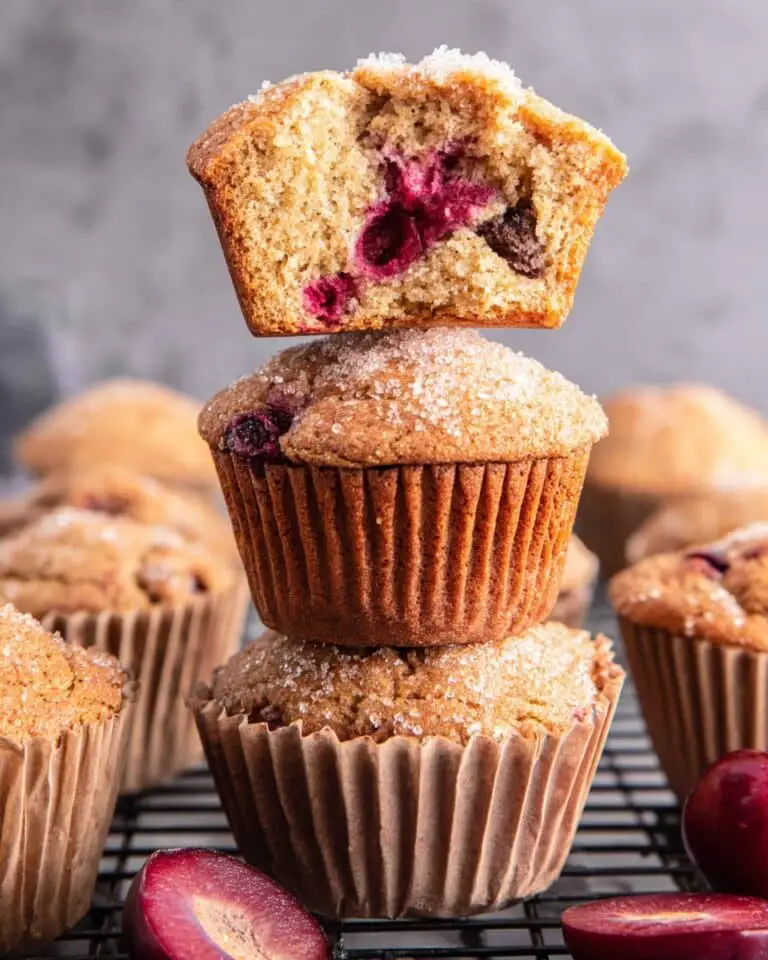 Sugar Crusted Plum Muffins Recipe