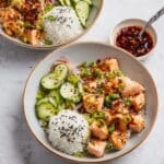 Bang Bang Salmon Bites Bowls Recipe