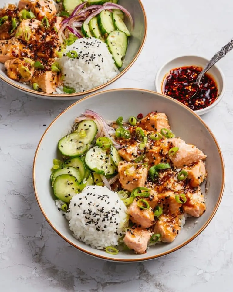 Bang Bang Salmon Bites Bowls Recipe