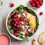 Raspberry Beet Salad with Quinoa, Goat Cheese, and Pepitas Recipe