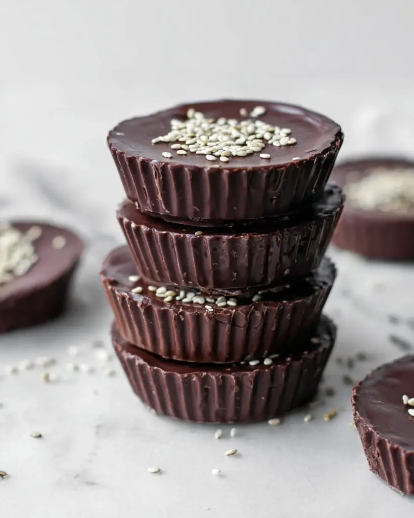 Dark Chocolate Tahini Cups Recipe