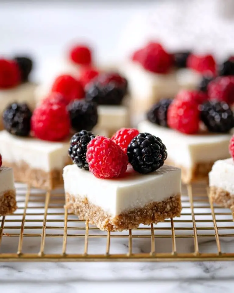 Cottage Cheesecake Bars with Fresh Berries Recipe