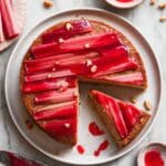 Rhubarb Upside Down Cake with Blood Orange Glaze Recipe