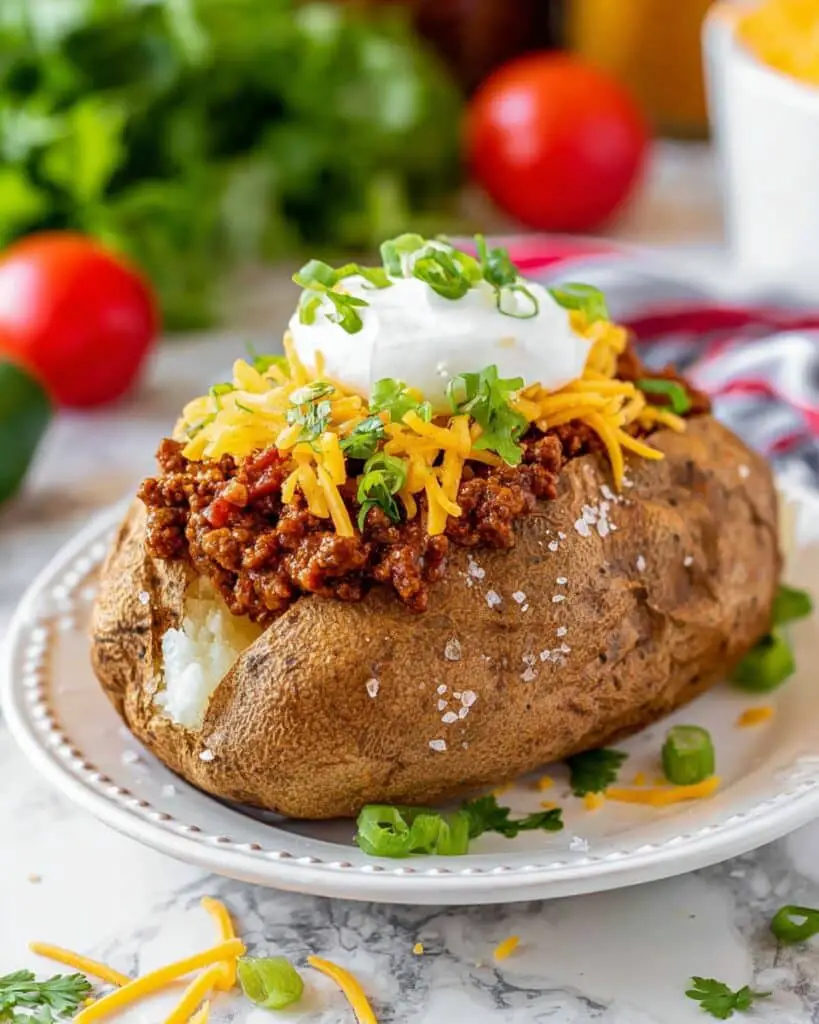 Taco Stuffed Baked Potatoes Recipe