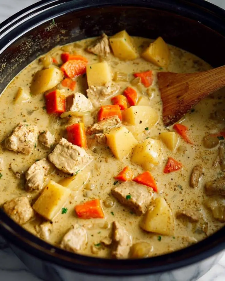 Crockpot Curry Chicken with Potatoes, Carrots, and Coconut Milk Recipe