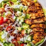 BBQ Chicken Salad with Roasted Pecans and Creamy Lemon Dressing Recipe