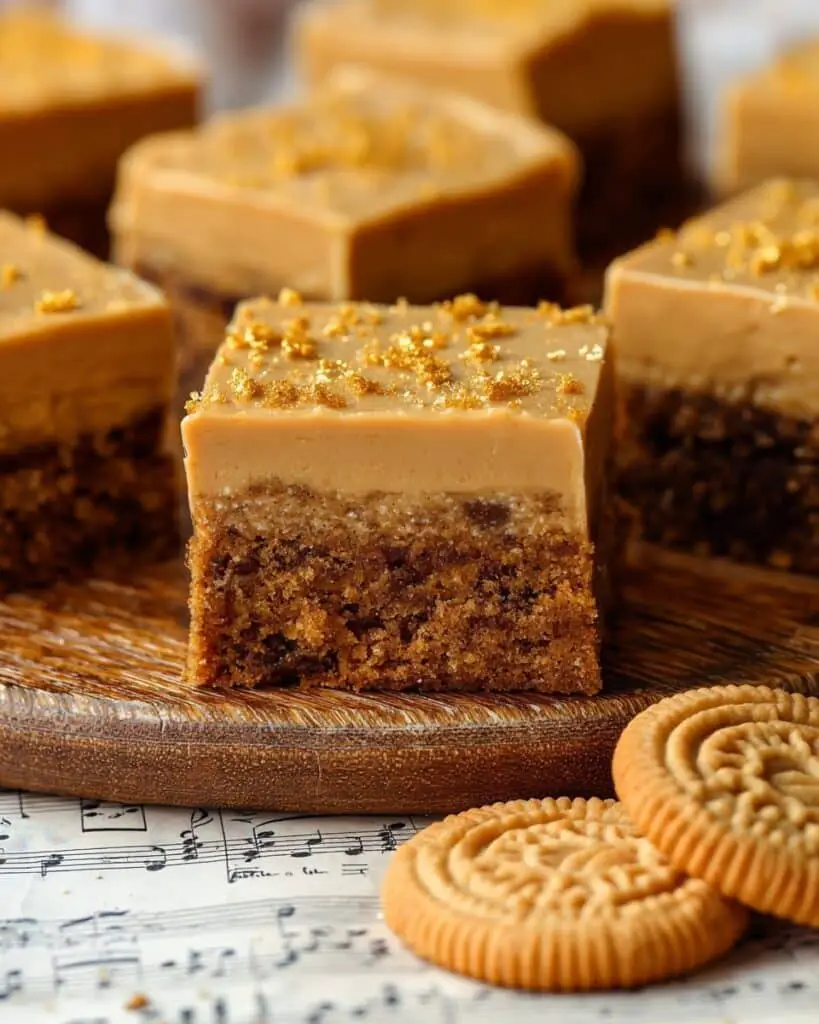Biscoff Blondies with Biscoff Ganache and Cookie Crumble Recipe