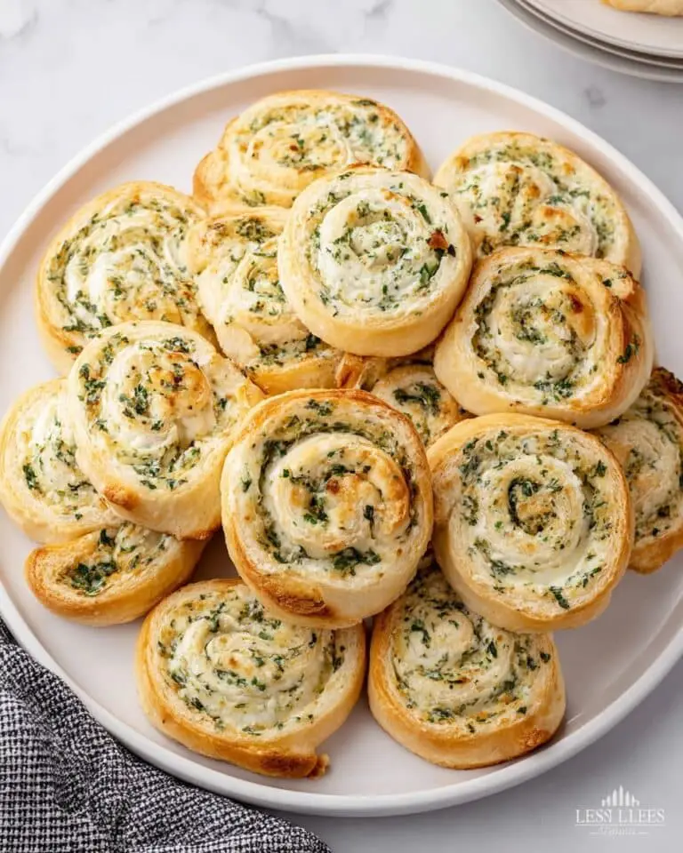 Cheesy Spinach Pinwheels Recipe