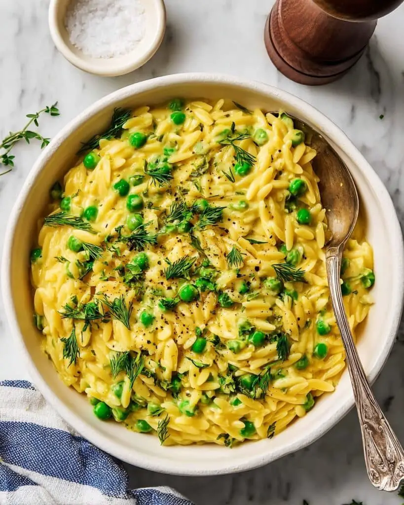 Lemon Orzo with Fresh Herbs and Parmesan Recipe
