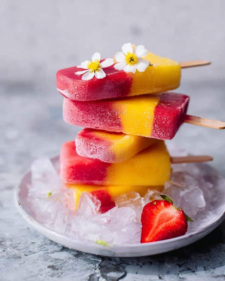 Strawberry Mango Popsicles Recipe