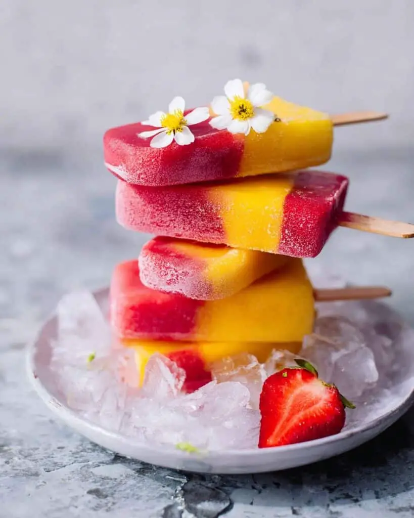 Strawberry Mango Popsicles Recipe