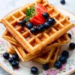 Whole Wheat Cottage Cheese Waffles Recipe