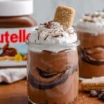 Nutella Mousse with Dark Chocolate and Elegant Garnishes Recipe