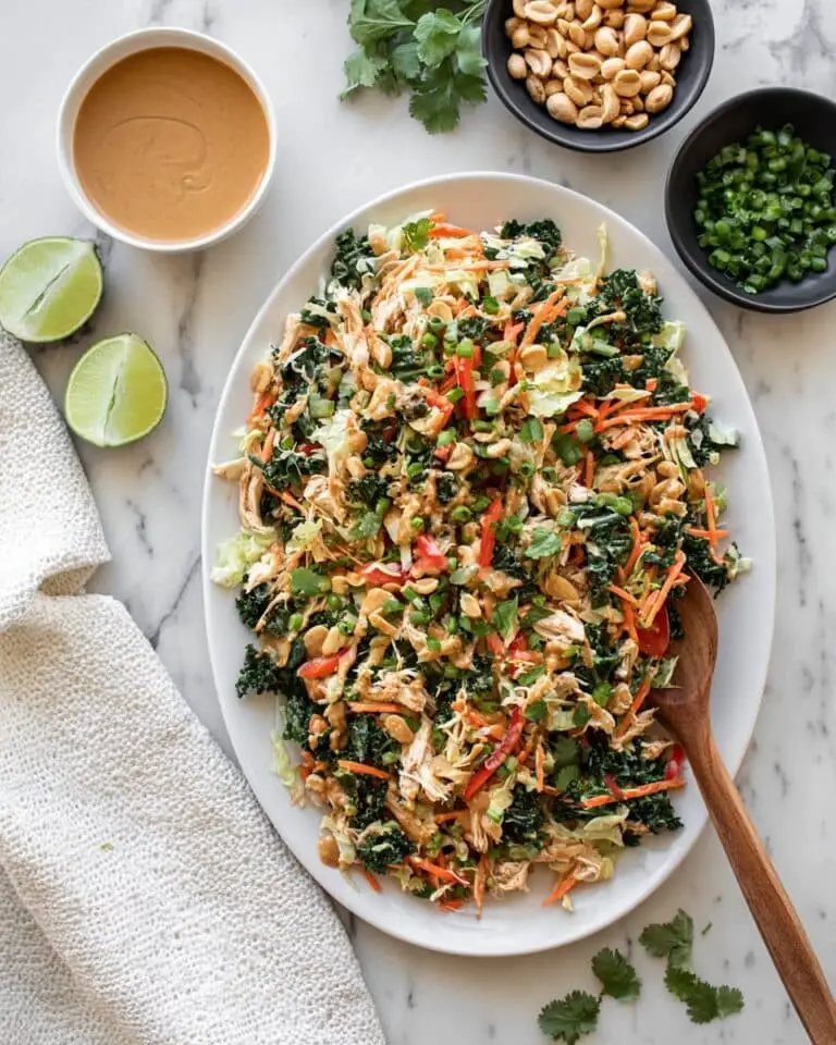Thai Chicken Salad with Spicy Peanut Dressing Recipe