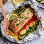 Summer Veggie Salmon Foil Packets Recipe
