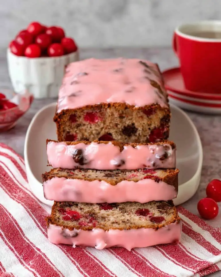 Cherry Banana Bread with Cherry Glaze Recipe