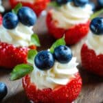 Red White & Blue Strawberry Cheesecake Bites Recipe