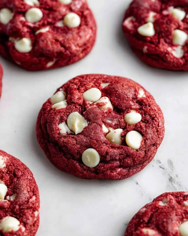 White Chocolate Chip Red Velvet Cookies Recipe